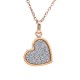 Blinking Heart Inspired Steel Necklace (Rose Gold)