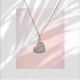 Blinking Heart Inspired Steel Necklace (Rose Gold)