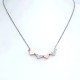 Lovely Heart Cross Necklace (Silver & Rose Gold)