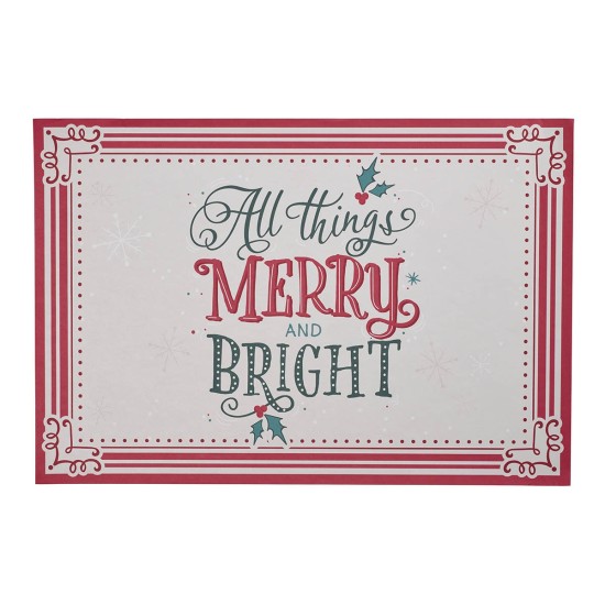 Joy To The World Paper Placemat Set Joy To The World Paper Placemat Set