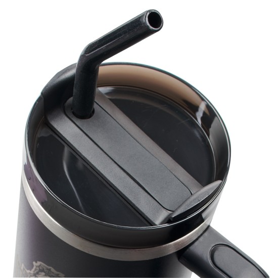 Be Strong in the Lord Black 40 Oz Tumbler with Reusable Straw - Ephesians 6:10 Be Strong in the Lord Black 40 Oz Tumbler with Reusable Straw - Ephesians 6:10