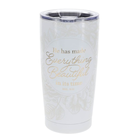 Everything Beautiful Stainless Steel Travel Tumbler - Ecclesiastes 3:11 Everything Beautiful Stainless Steel Travel Tumbler - Ecclesiastes 3:11