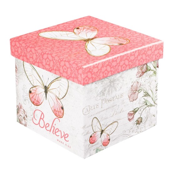 Believe Pink Butterfly Blessings Tea Pot - Mark 9:23 Believe Pink Butterfly Blessings Tea Pot - Mark 9:23