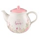 Faith, Hope, and Love Petite Floral Teapot