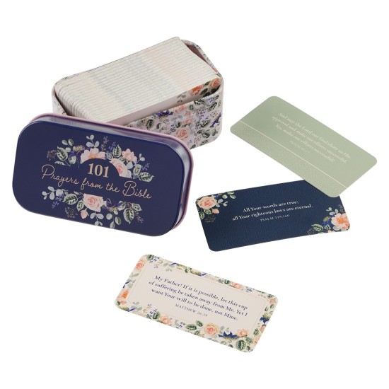 101 Prayers From The Bible Navy Scripture Cards in a Tin 101 Prayers From The Bible Navy Scripture Cards in a Tin