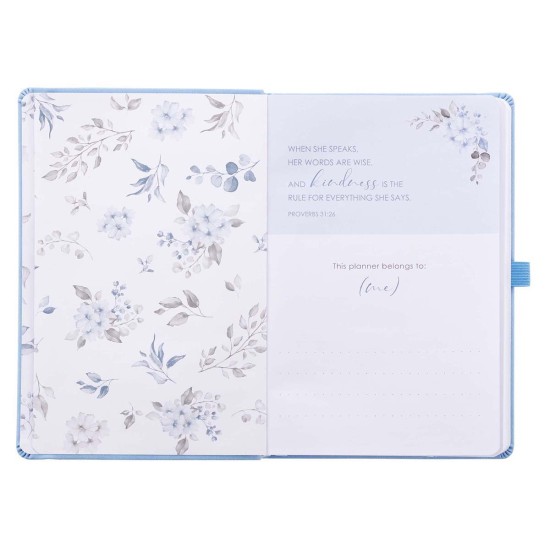 Blue Faux Leather Rolene Strauss Undated Planner