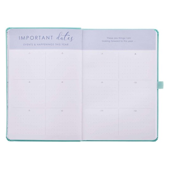 Mint Green Faux Leather Rolene Strauss Undated Planner