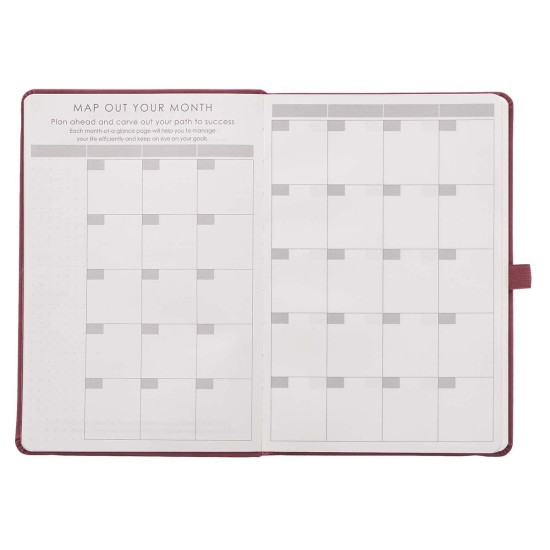 Merlot Faux Leather Baxter Undated Planner