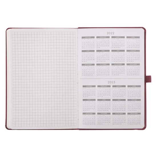 Merlot Faux Leather Baxter Undated Planner