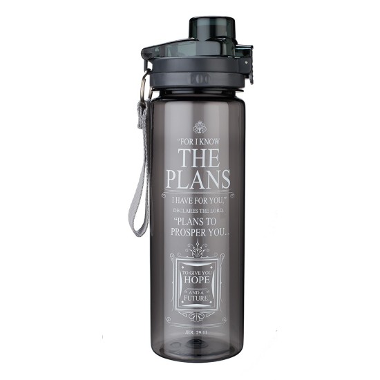 The Plans in Black Plastic Water Bottle - Jeremiah 29:11