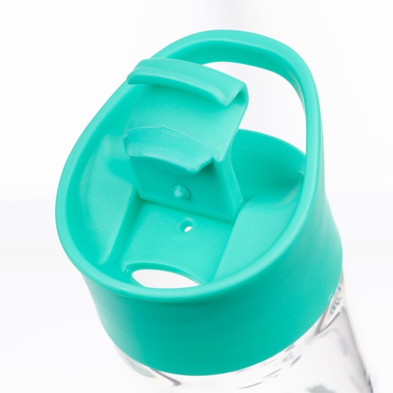 Turquoise Whoever Believes in Him Glass Water Bottle - John 3:16 Turquoise Whoever Believes in Him Glass Water Bottle - John 3:16