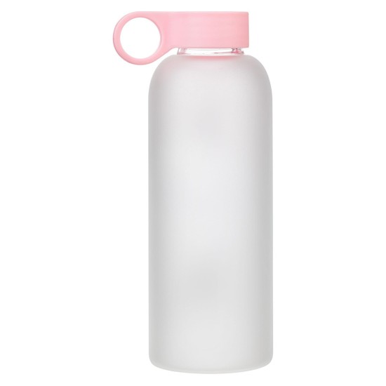Walk by Faith Peach Floral Water Bottle - 2 Corinthians 5:7