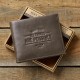 With God All Things Are Possible Brown Genuine Leather Wallet - Matthew 19:26