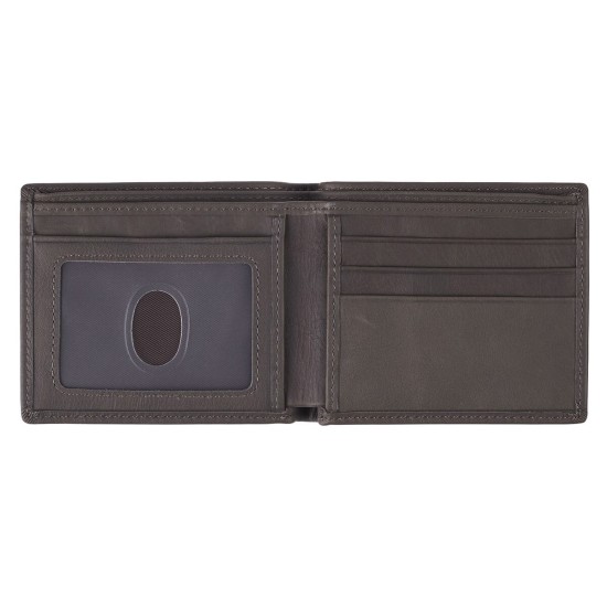 Be Strong in the Lord Charcoal-Brown Genuine Leather Wallet - Ephesians 6:10